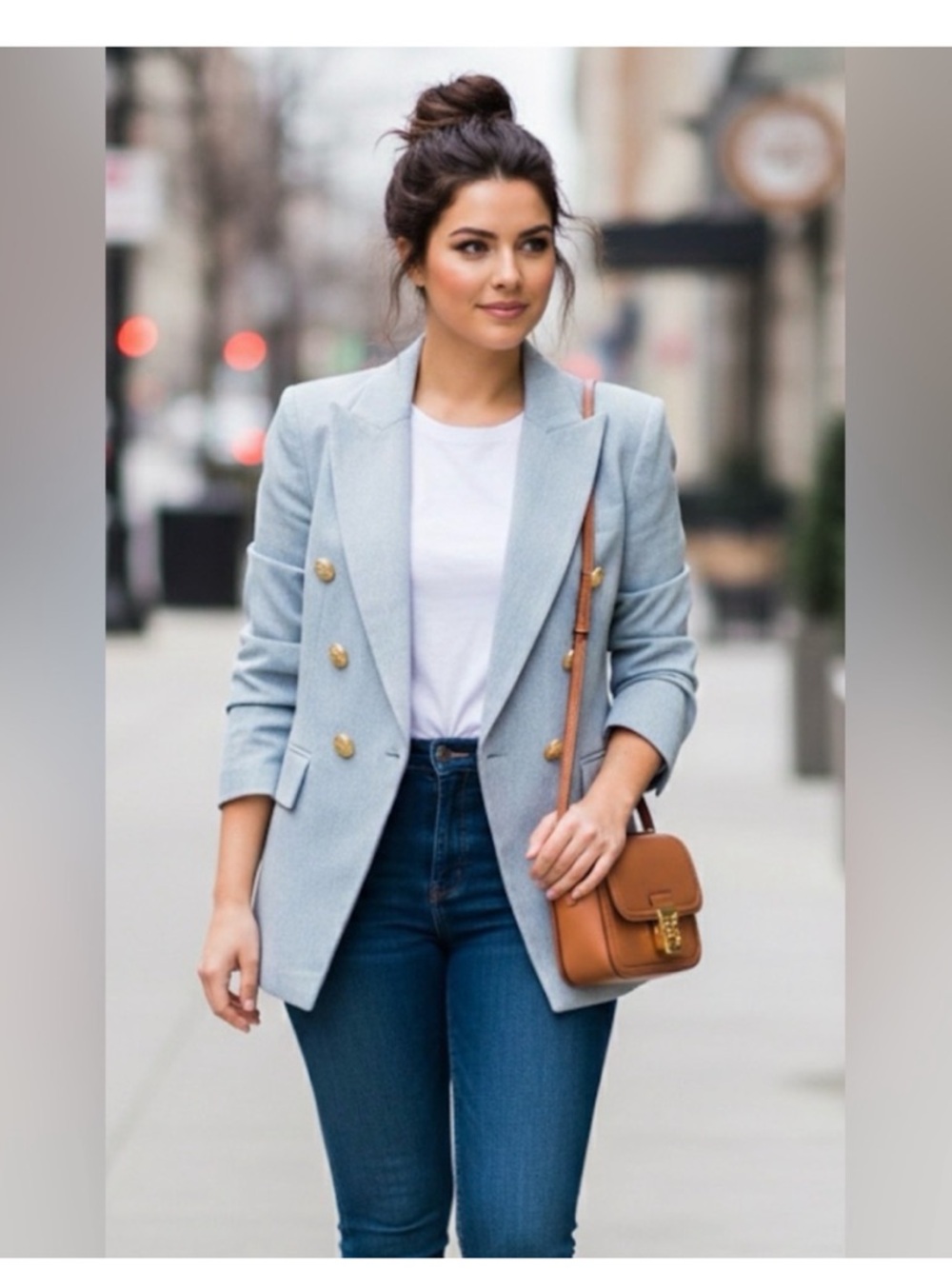 Veronica Beard Miller Dickey Denim double-breasted blazer (Size 0) PTP 17.5 EUC - Picture 3 of 5
